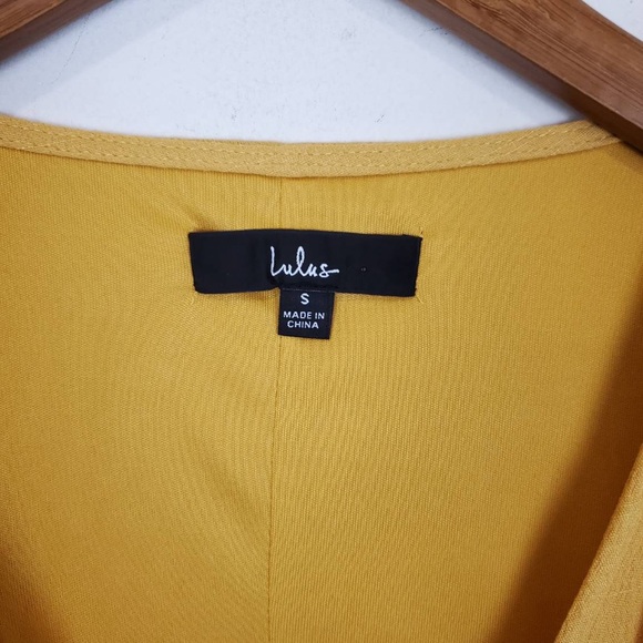 Lulus My Philosophy Golden Yellow Wrap Dress - Picture 4 of 9